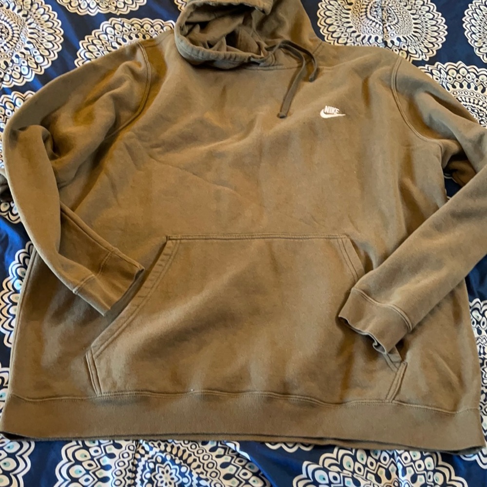Men olive green Nike hoodie